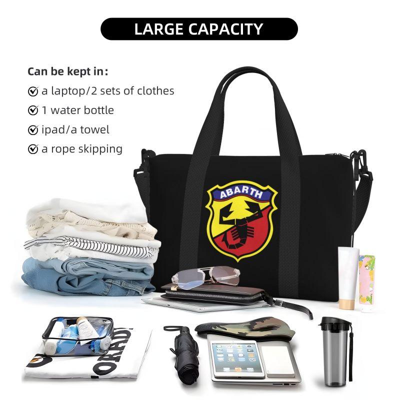 Abarth Cool Print Cestovní taška Duffel Unisex Vodotěsná Skládací Taška na přespání s ramenním popruhem Lehká Sportovní Taška do posilovny na jógu