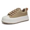 Leather Little White Shoes Women's 2025 Spring New Women's Thick-soled Muffin Shoes Casual Versatile Board Shoes Women's Flat-soled Women's Shoes