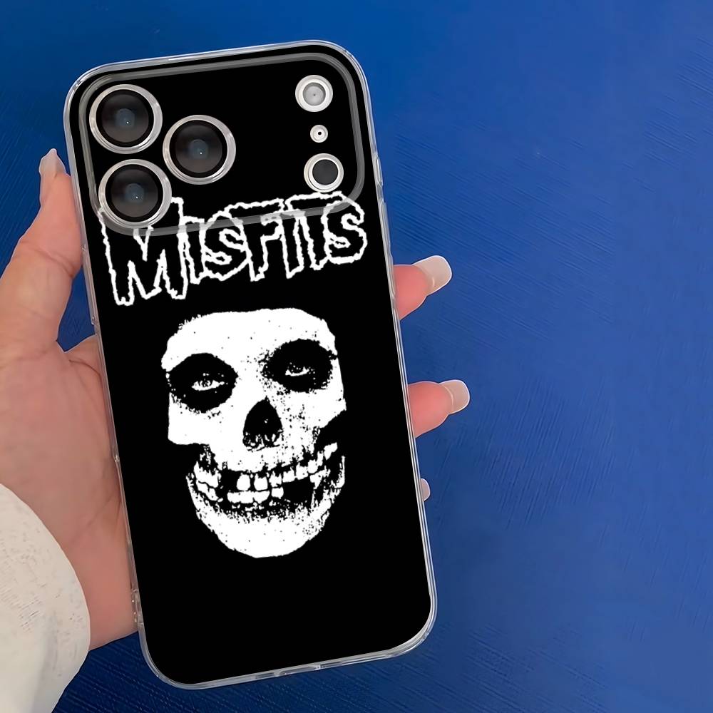 

Misfits Hot Poster Horror Punk Rock Music Transparent Soft Phone Case For iPhone 15 12 14 16 17 13 Plus 11 Pro Max 13 Pro iPhone 17 Pro