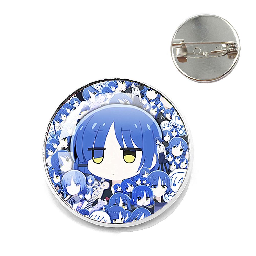 Bocchi The Rock Anime Brooch Gotoh Hitori Ijichi Nijika Kita Ikuyo Yamada Ryo Cartoon Cosplay Glass Brooch Pin For Badge Gifts