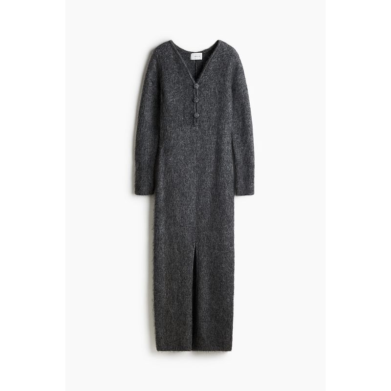 

[Серия «Абсолютное совершенство»] Женское платье HM, осеннее вязаное платье из смесового мохера 1267116