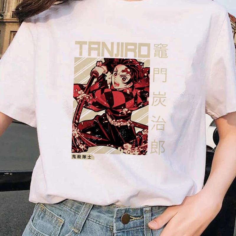 Short Sleeved Round Neck Y2k Tshirt Men Clothing New in Top Tees Mens T-Shirt Anime Pattern Japanese Demon Slayer Cartoon 70303