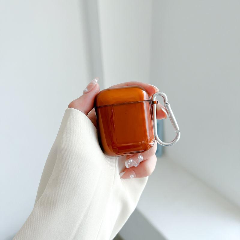 

Для Airpods 1 2 3 Pro защитный чехол для Apple AirpodsPro 2nd 1/2/3 мягкий чехол для беспроводных наушников Bluetooth из ТПУ с сумкой-брелком For Airpods 1 or 2 кофейный