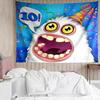 My-Singing-Monsters-Spielplatz Druck Wandteppich, Hintergrund, Einfache Montage, Ideal für Schlafzimmer, Büro & Wohnzimmer, mit Ästhetischer Wanddekoration.