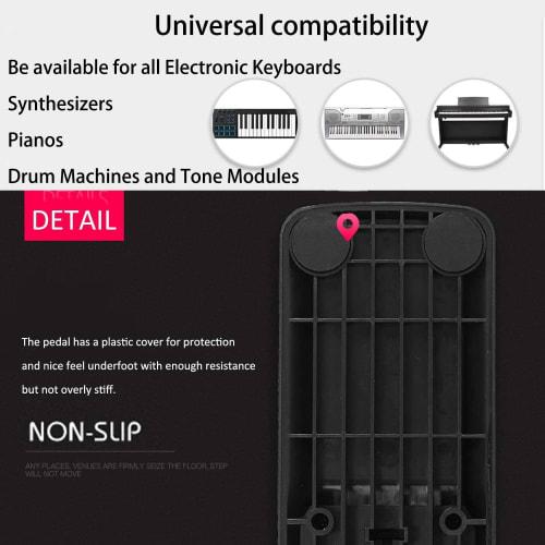 Ntcpefy Universal Sustain Pedal, Non-Slip, Durable for Keyboards, DI Keyboard Synthesizers and Pianos