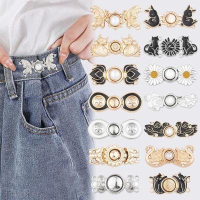 Jeans Ornaments Waist Closing Button Clothing Accessories Waist Clip Tighten Waist Button  Women
