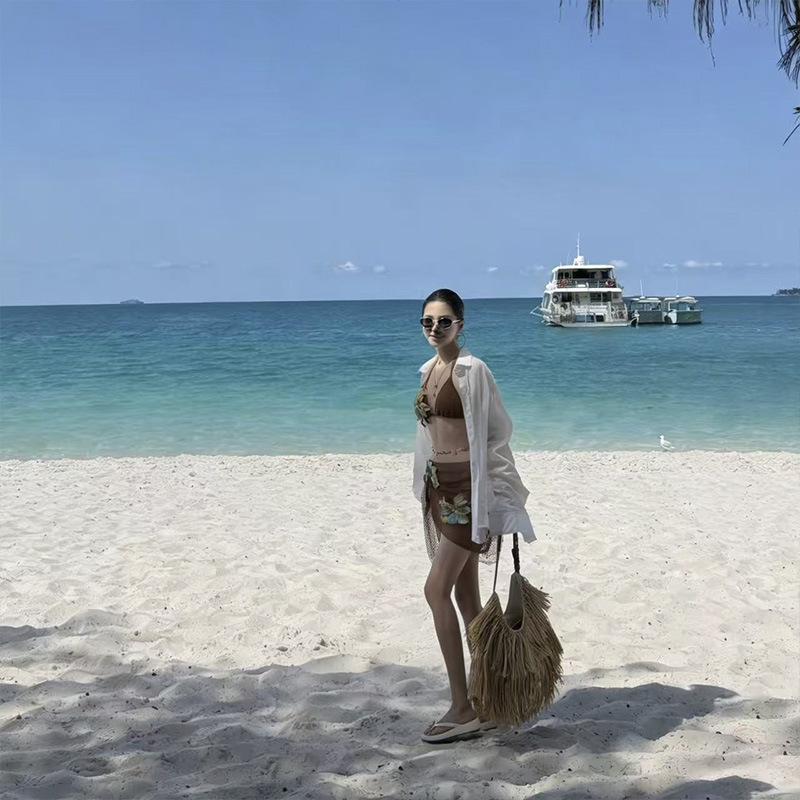 Women's Korean One-Shoulder Halter Backless High-Waisted Tummy-Control One-Piece Swimsuit