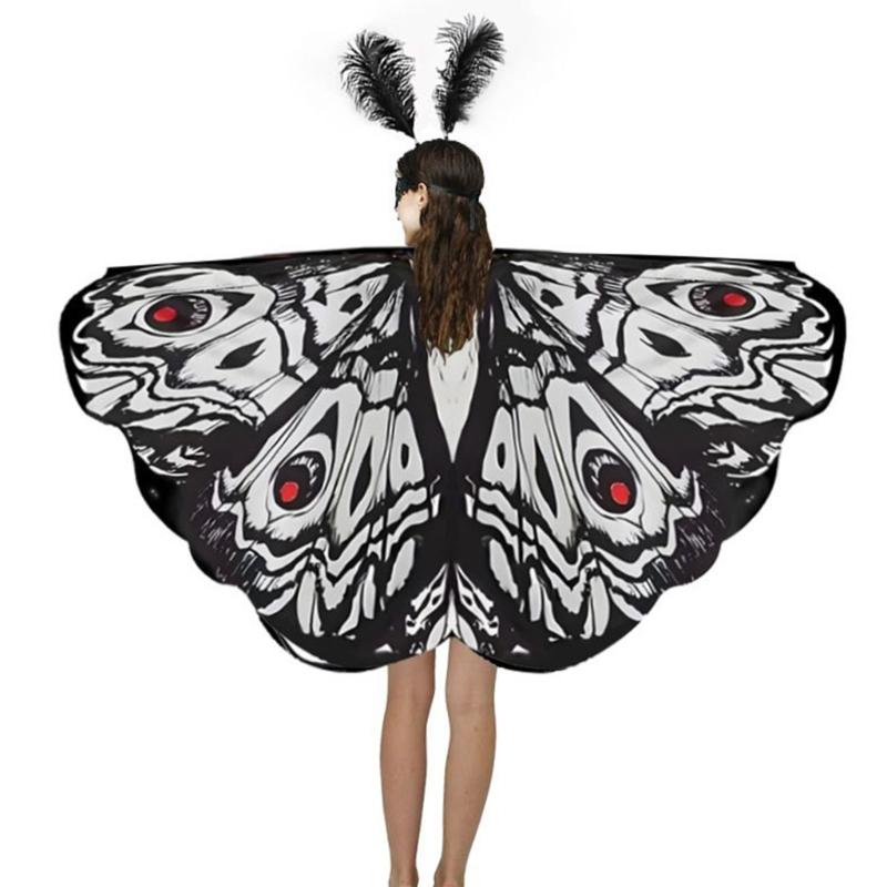 Elegant Moth Themed Costume Polyester Butterfly Wing Shawl Perfect For Halloween Event And Themed Parties