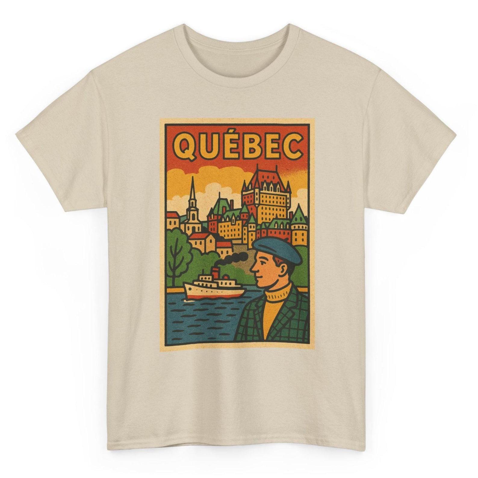 Quebec T-Shirt Unisex: Retro Canada Tee 2XL