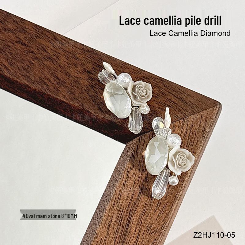 

Весна/Лето Кружевная Камелия Стразы Ювелирные Украшения для Нейл-Арта - Органза Бриллиант Роскошные Аксессуары для Ногтей