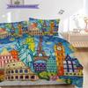 Patriotic Theme Statue of Liberty Bedding, Duvet Cover, Pillowcase, Home Decoration, Birthday Gift (1 * Duvet Cover+2 * Pillowcase, Coreless)
