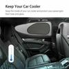 2Pcs Durable Reflector Car Sun Shades for Front Rear Window Shield Screen Sunshades Cover UV Protection Windscreen Mesh Visor