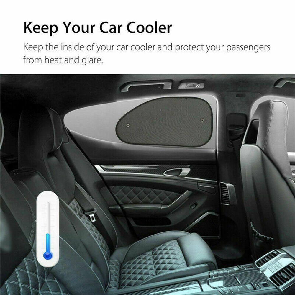 2Pcs Durable Reflector Car Sun Shades for Front Rear Window Shield Screen Sunshades Cover UV Protection Windscreen Mesh Visor