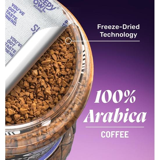 Sleepy Owl Original 100% Arabica Instant Coffee | Freeze Dried Coffee Powder - 100g | Make Café Style Hot or Cold Coffee