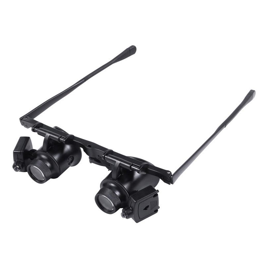 Lehký dalekohled pro opravu hodinek 25X binokulární brýle Lupa LED Light Jeweler Oprava hodinek Lupa