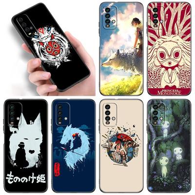 Anime Princess Mononoke Phone Case For Xiaomi Redmi Note 10 9 Pro Max 10S 10T 9A 9C 9S 9T 8A 8T 8 7 Pro Soft TPU Black Cover