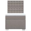 Vidaxl Letto Continentale Con Materasso, Taupe, Tessuto, 90X200 Cm