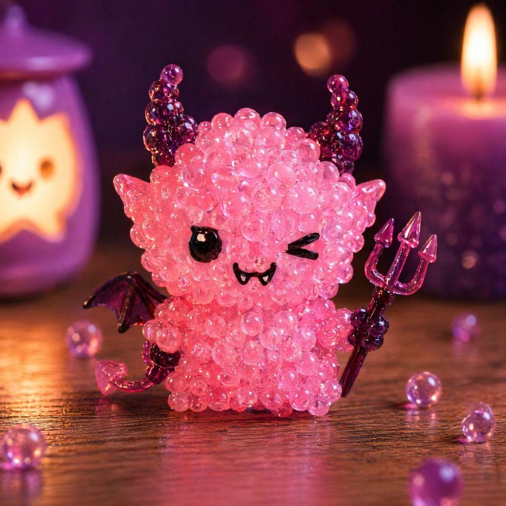 Bunte Leuchtende Fantasy-Geister DIY Perlen-Set Kleine 3D Perlen Haustier Schlüsselanhänger Bastelset Kinder