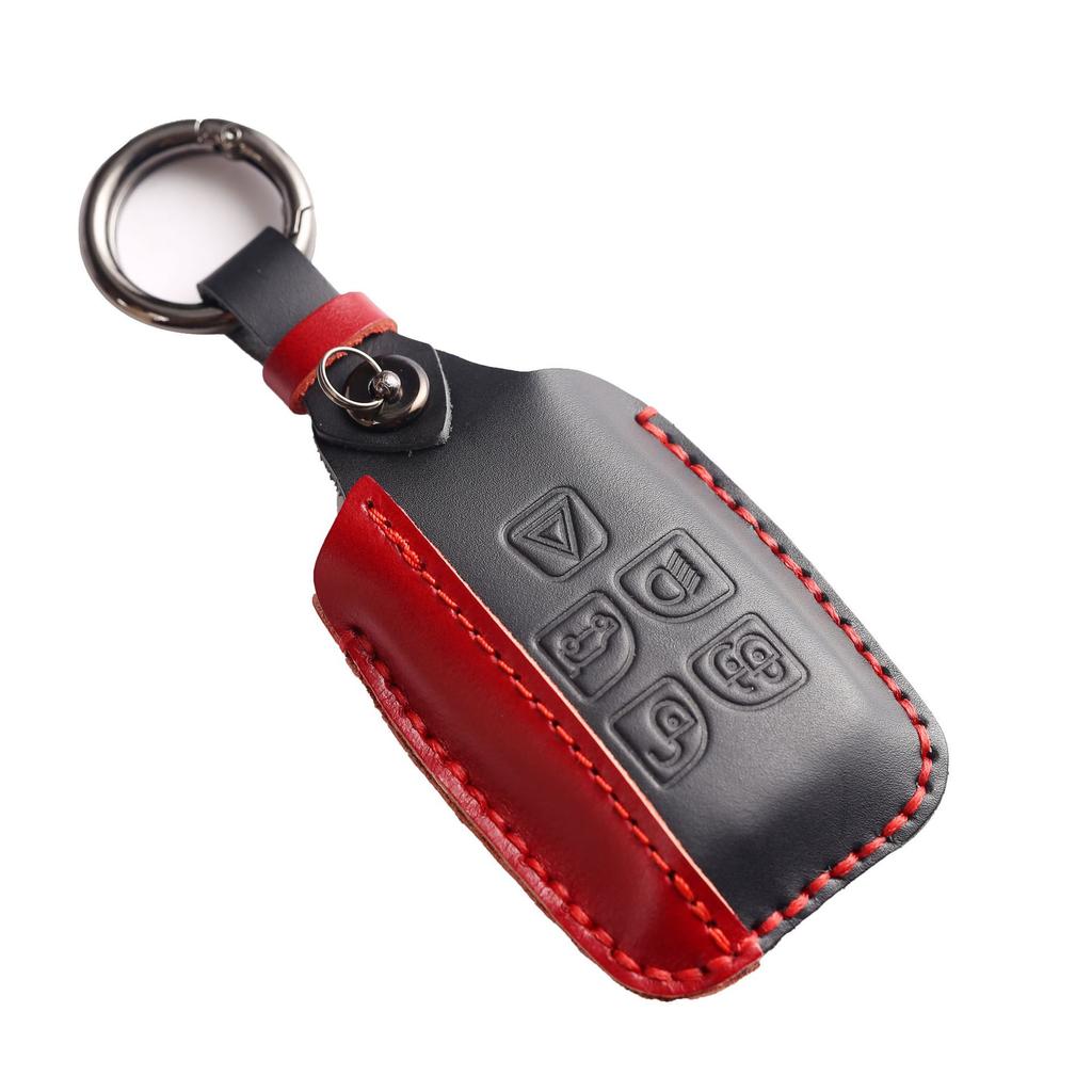 Suitable for Jaguar Key Case, Land Rover Key Case, Handmade High-end Car Key Case, Genuine Leather.