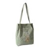 Women Corduroy Shoulder Bags Bear Pattern Ladies Casual Handbag Reusable Large Capacity Tote Bags Casual Female Shopping Bags