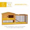 Wooden Rabbit Hutch with Outdoor Run Yellow