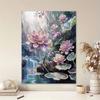 DIY 5D Lotus Pearl Art Kit No Frame Pearl Diamond Painting for Adults 30x40cm Floral Gem Art for Home Wall Decoration & Craft Gift