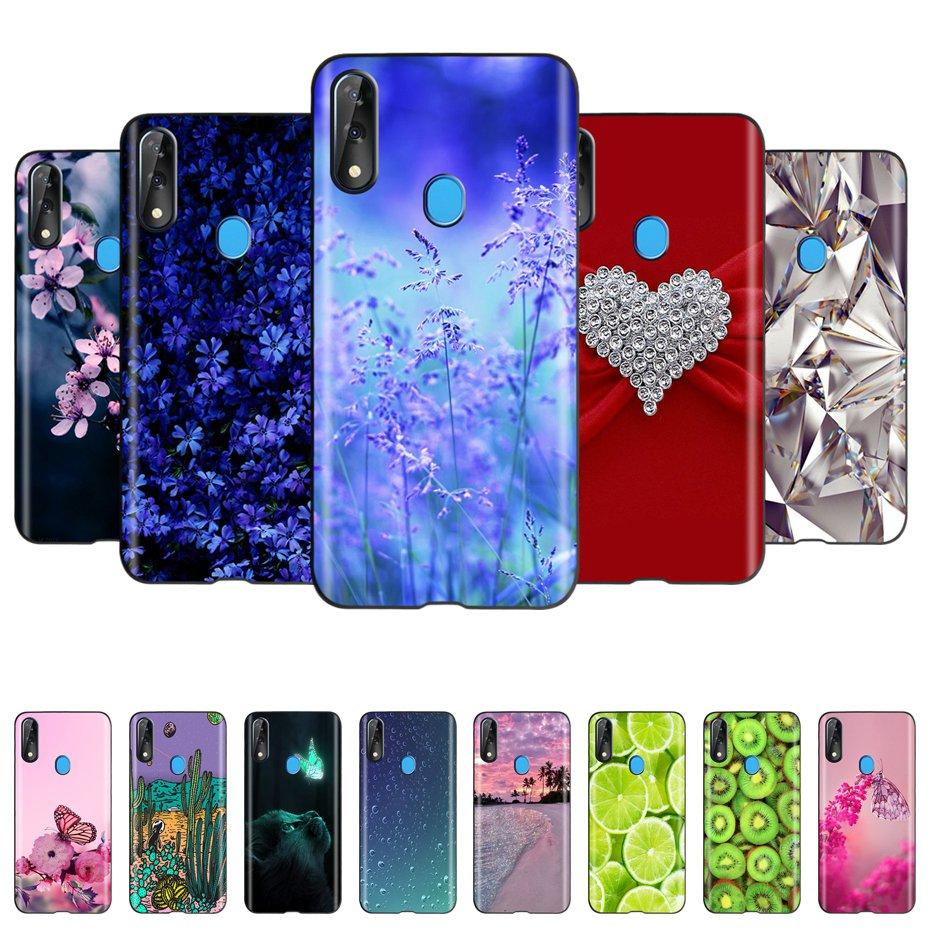 Etui do ZTE Blade V10 Modny Wzór Kwiatowy Serce Etui na Telefon do ZTE Blade V10 Vita V 10 Czarne Silikonowe Miękkie TPU Zderzak