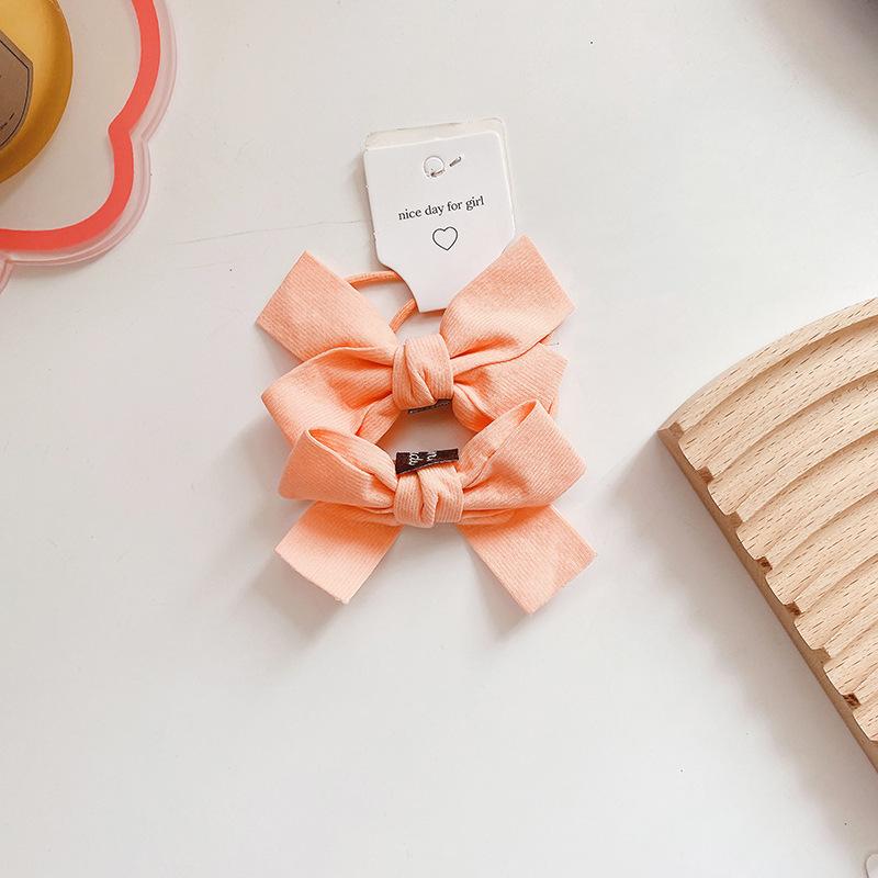 Kawaii Coffee Flower Bow Scrunchie Child Girl Kids Cute Elastic Hair Rubber Band Accessories Tie Hair Ring Rope Holder Headdress