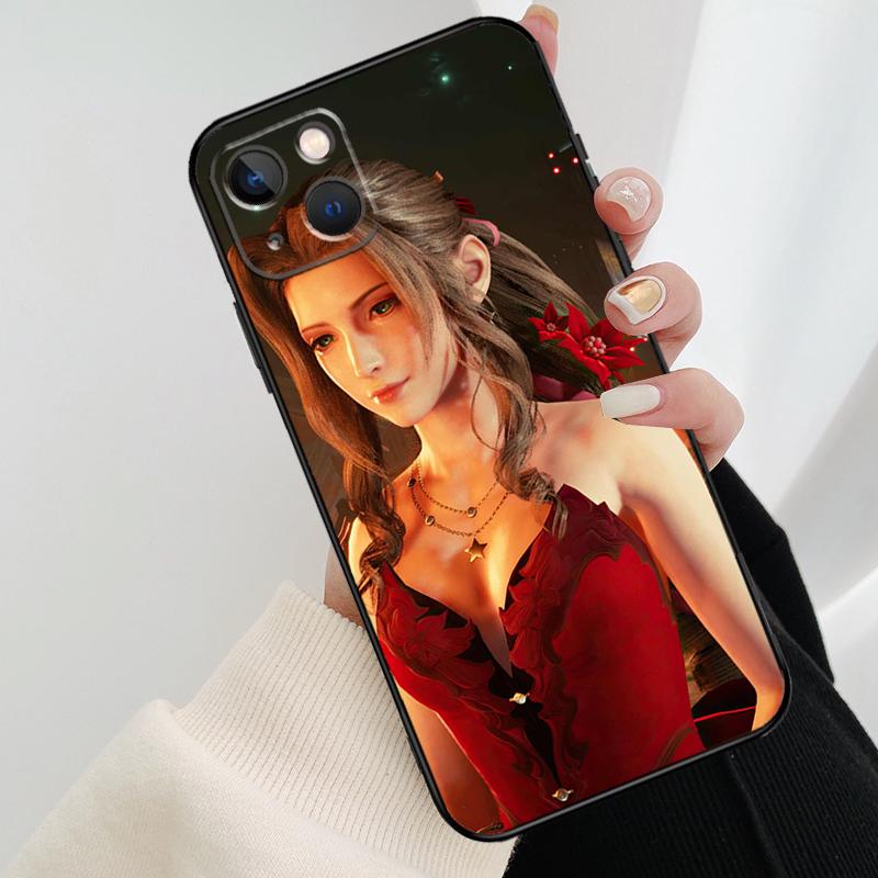 Aerith Gainsborough Final Fantasy Phone Case For iPhone 11 12 13 14 15 16 Pro Max Mini X XR XS Max Plus Cover Funda