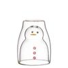 Christmas Double-Layer Insulated Glass Cup Cute Snowman Design - High Borosilicate Heat-Resistant Cup for Juice, Milk, Water