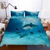3D Shark Bedding Set Marine Animal Down Duvet Cover 2/3 Pieces Boys Teens Room Quilt Cover Luxury Soft Quick Drying Bed Cover