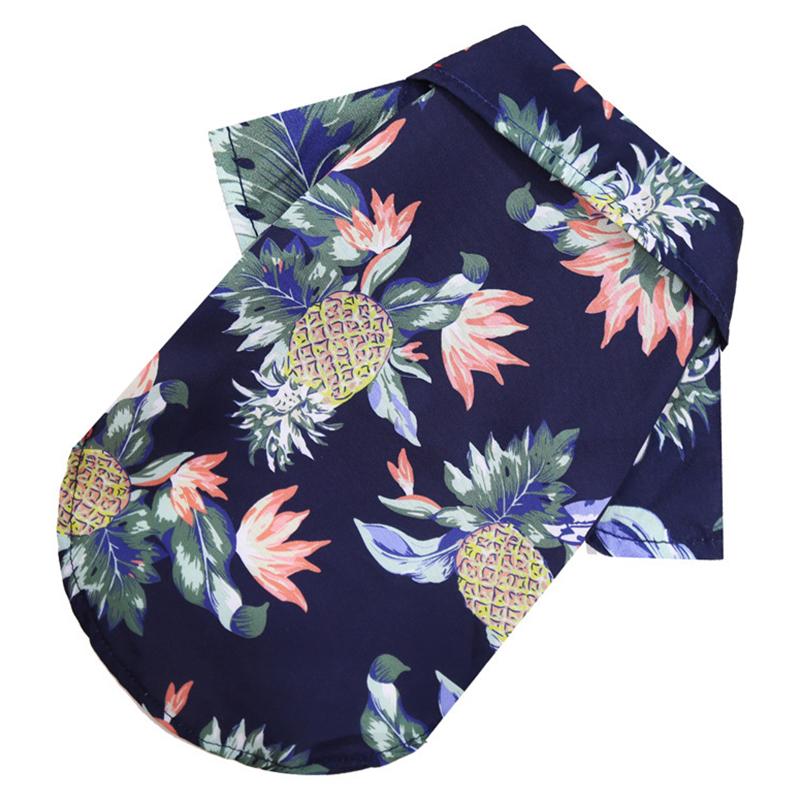 Pet Puppy Summer Clothes Hawaiian Holiday Beach Style Shirt For Small Medium Schnauzer Teddy Bear Pomeranian Cat Travel Clothing