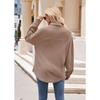 Autumn and Winter Casual Loose Pocket Waffle Fashion Women's Blouses & Shirts