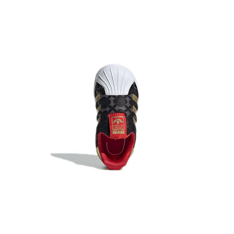adidas Originals Superstar 360 I Abrasion Resistant Low Top Toddler Shoes Black Gold Infant And Toddler GX6337