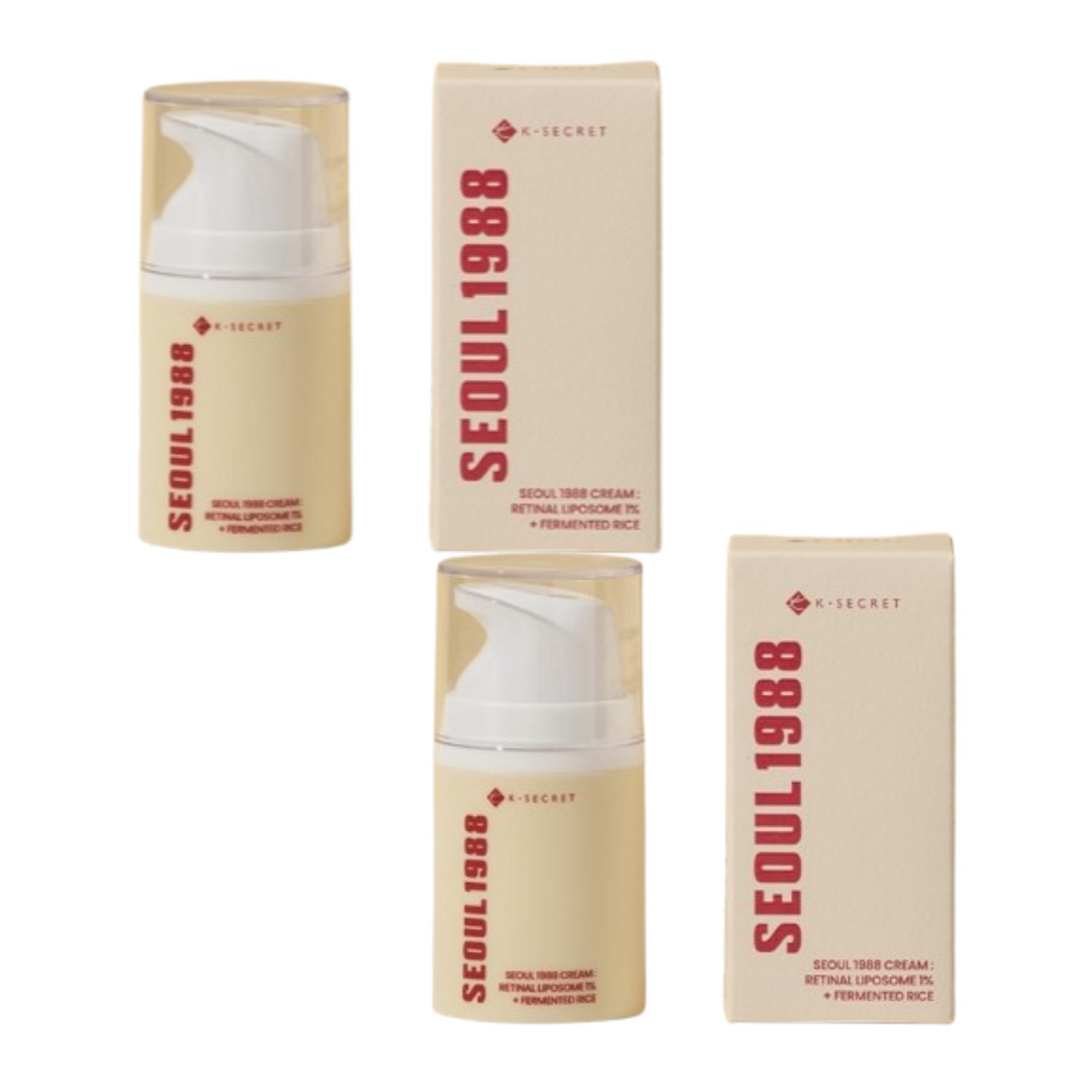 

SEOUL 1988 Retinal Liposome 1% + Fermented Rice Cream 50 мл – увлажняющее средство против старения и сияния кожи, усовершенствованная формула обновления кожи 50ml+50ml