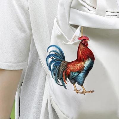 Мультяшний півень, акриловий кулон, мила різдвяна ялинка, висяча прикраса, чарівна різдвяна прикраса для любителів півнів, смішний святковий подарунок