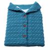 Cozy Autumn & Winter Baby Stroller Sleeping Bag - Wool Knit, Button Design, Plus Velvet, Thick & Warm.