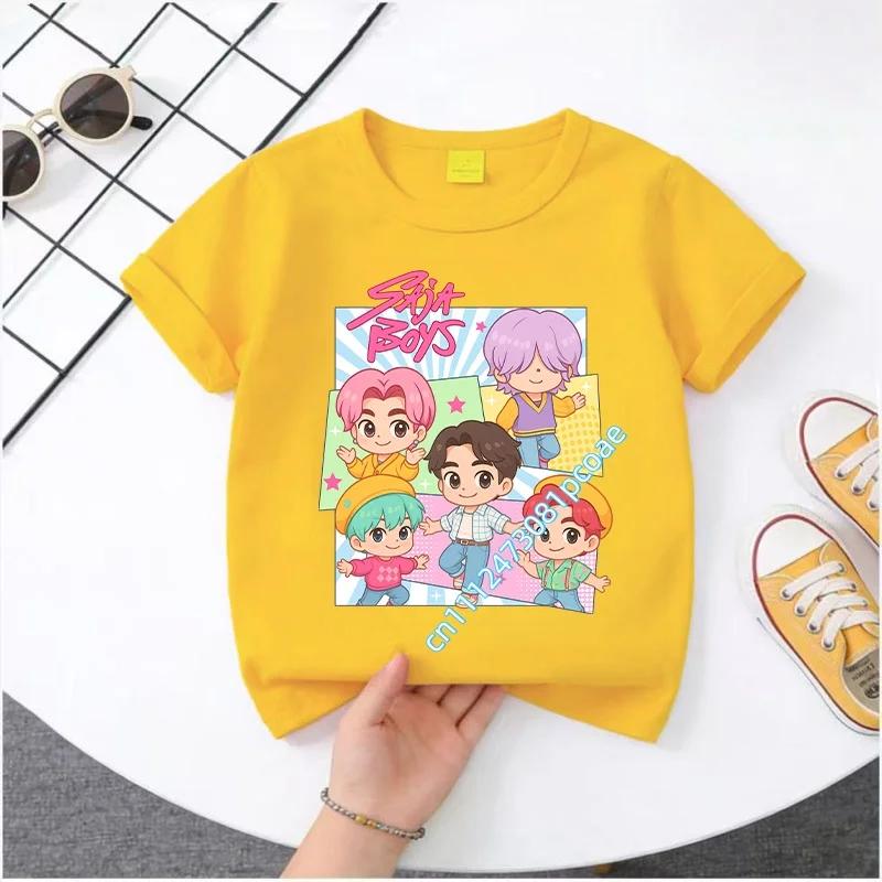 Kpop Demon Hunters Children's T Shirt Women Short Sleeve Saja Boys Kids Tee Kpop Demon Hunters TshirtBoys Girls Family Clothing