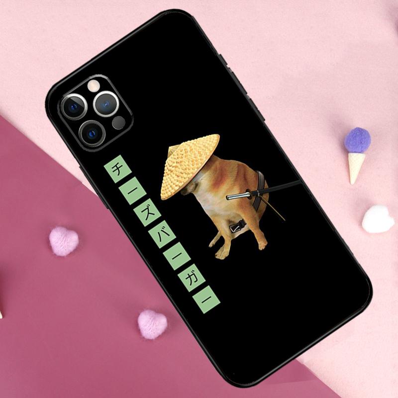 Funny Cheems Doge Phone Case For iPhone 18 17 Pro Max 11 14 15 16 Pro Max Plus 12 13 Mini 17 Air 16e Back Cover