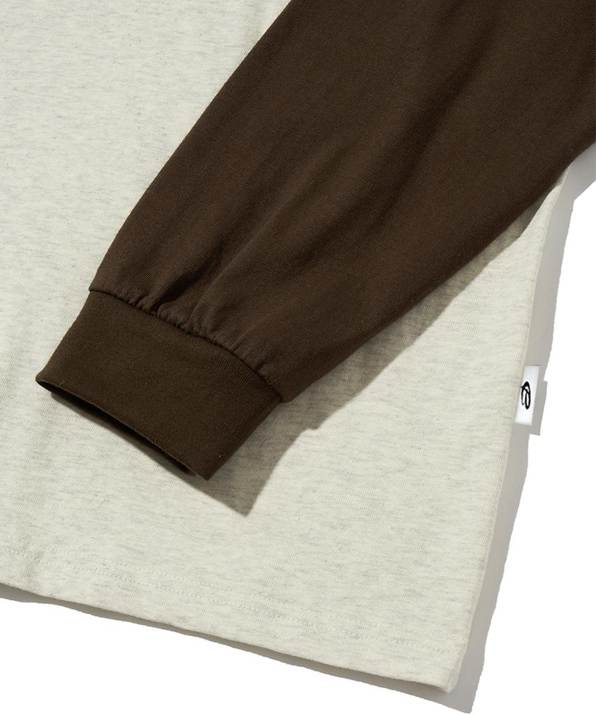 ESCAPEFROM Brick Heart Crew Collection Print Long Sleeve Brown