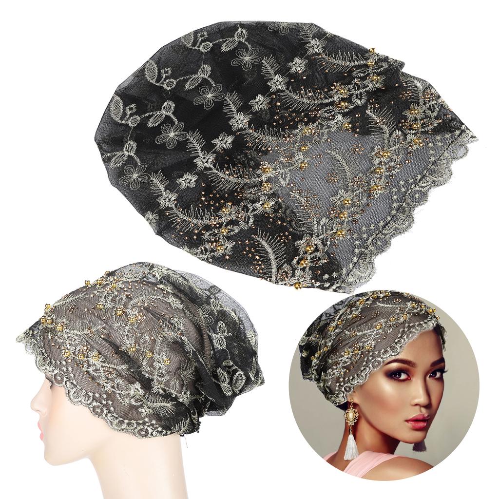 Turban Head Wraps Stylish Elegant Embroidered European Retro Hat for Women