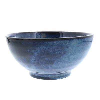 Geschirr East Sanukidonburi 18.5cm, ofen dunkelblau, japanisches Geschirr, Schale, Schüssel, Nudelschale, große Schale (Ofen dunkelblau, Sanukidonburi 18,5cm)
