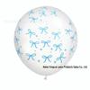 Pink Bow Print 12-inch Sequin Balloons for Girl's Birthday Party Decor