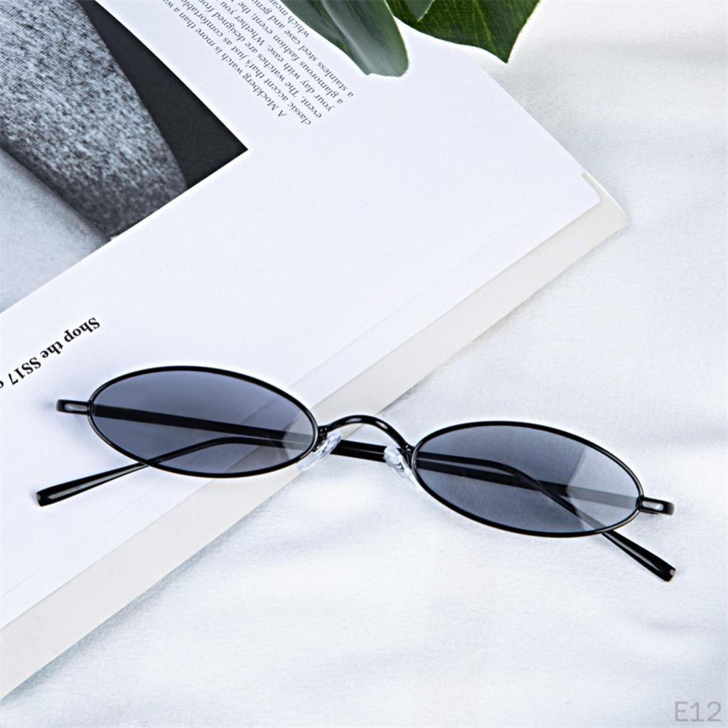 Chic Small Oval Sunglasses For Women Men Hippie Cool Metal Sun Glasses