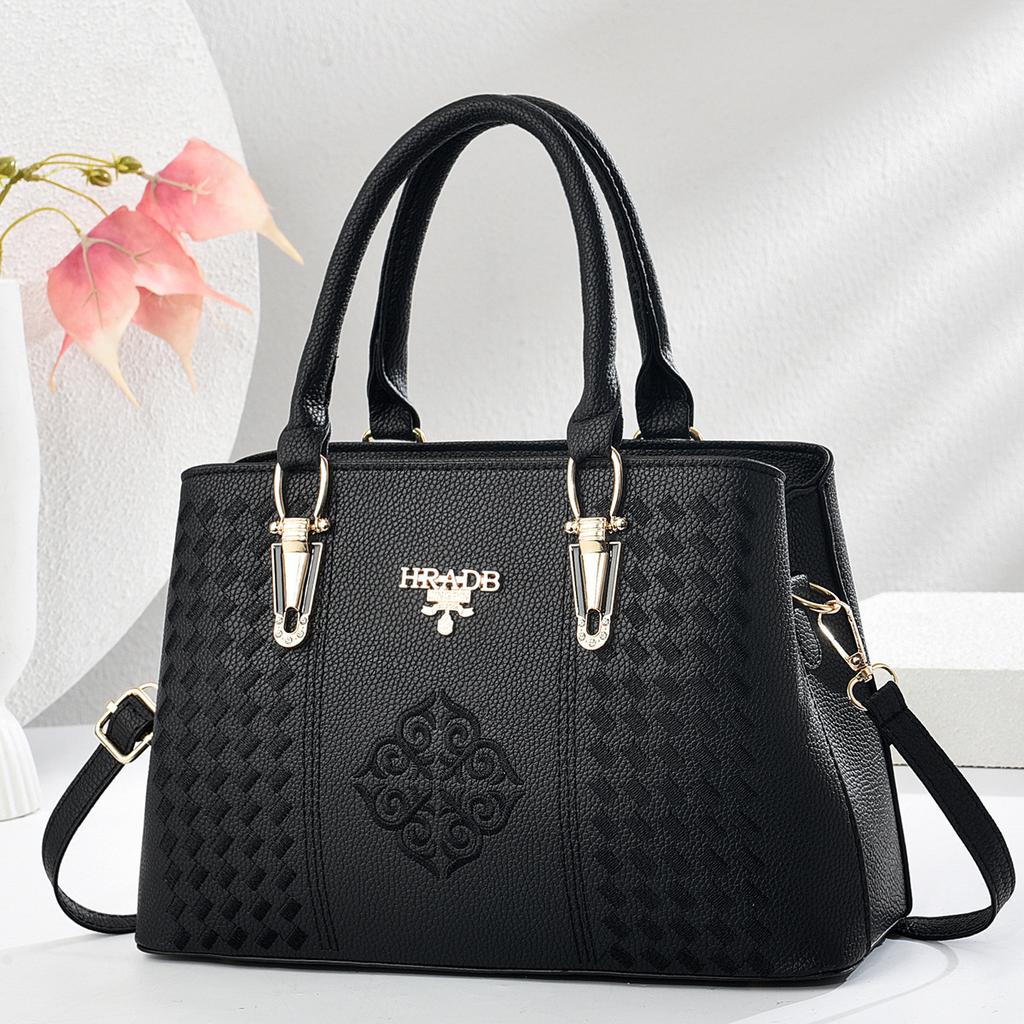Handbag Exquisite Embroidery Mother Bag Middle-aged Women's Bag Shoulder Messenger Bag Quality Large Capacity