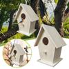 Wooden Mini Bird Cage Outdoor Hanging Birdhouse Box Garden Bird Cages Home Yard Decoration Bird Products Wooden Bird Parrot Nest