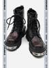 Unisex High-Top Punk Retro Flame Boots with Thick Tank Sole for Autumn/Winter
