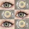 FUNSACHY 2 st Naturliga Kontaktlinser för Ögon Färgade Blå Kontaktlinser Grå Vacker Pupill Grön Lins Ögonmakeup Koreanska Linser