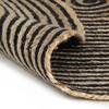 VidaXL Tapis fait à la main Jute avec design de spirale Noir 150 cm