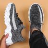 Plus Size Breathable Flyknit Sock Sports Shoes for Men - Lace-up Casual Running Shoes